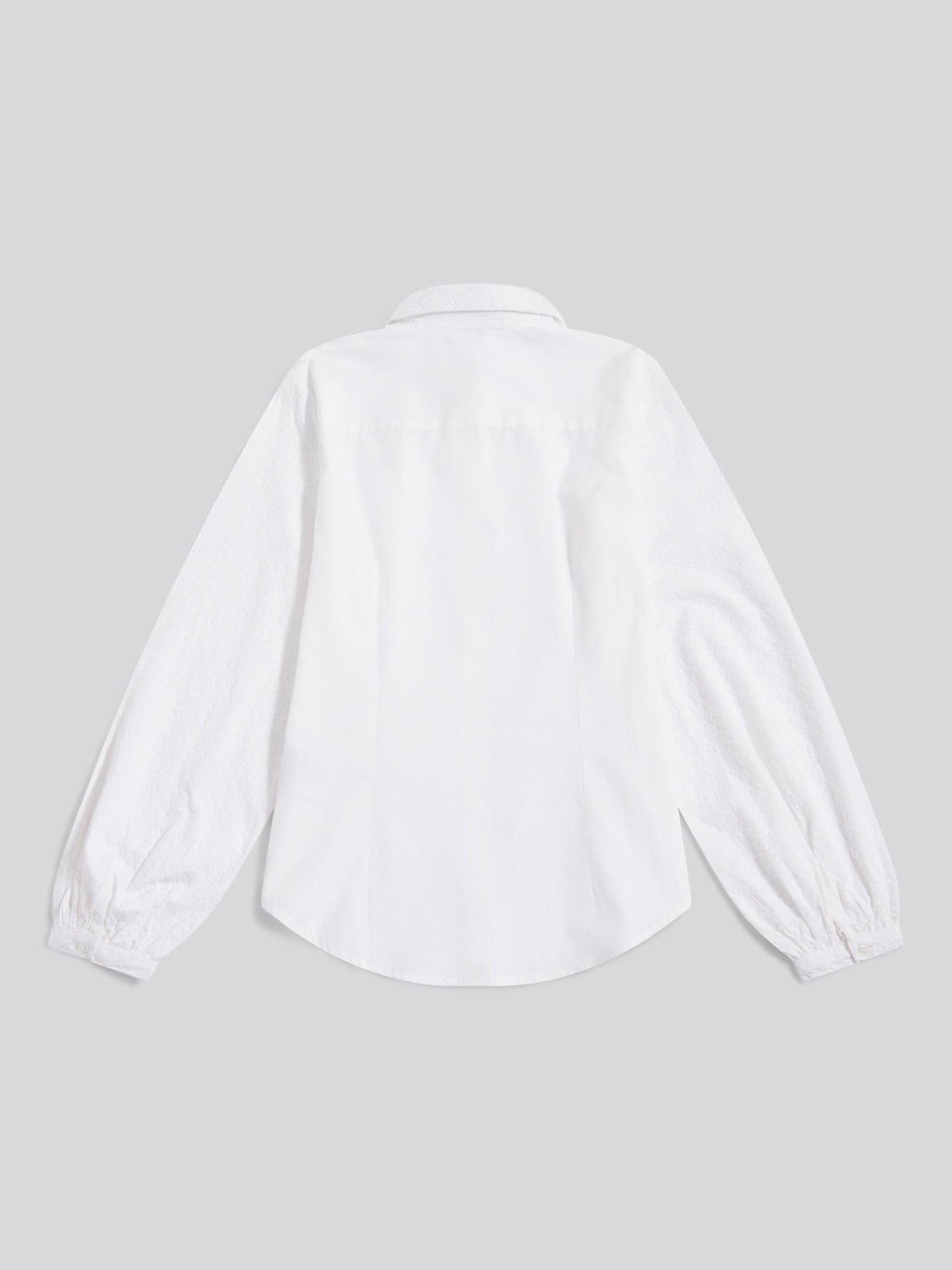 Womens Broderie Detail Loose Fit Shirt Bright White