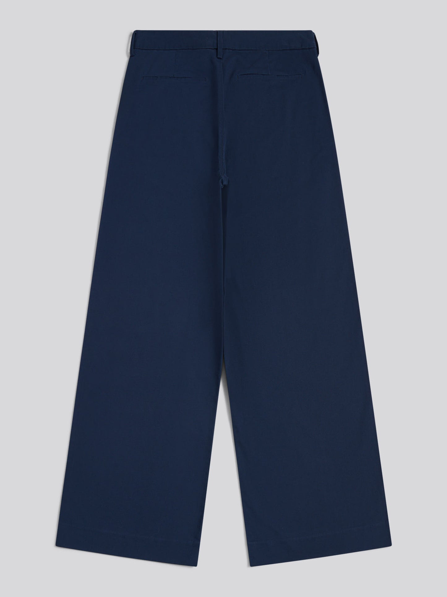 Womens Full Length Wide Leg Trousers Navy Iris