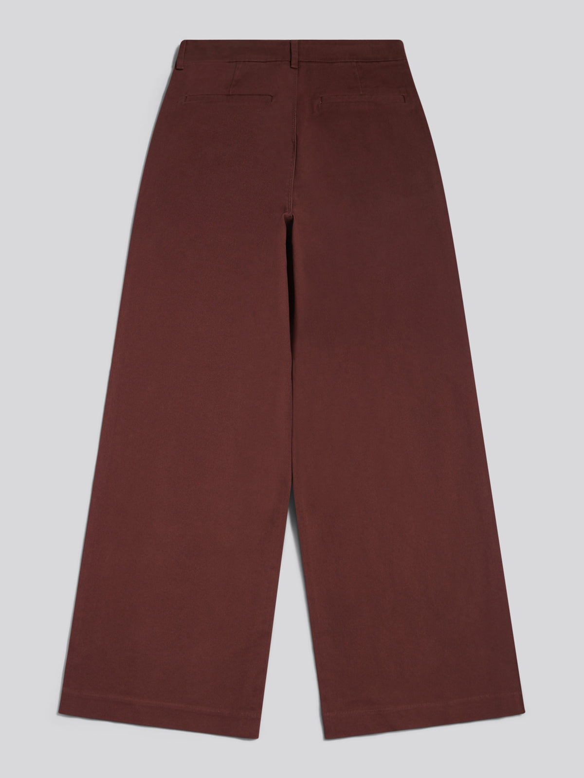 Womens Full Length Wide Leg Trousers Bitter Chocolate