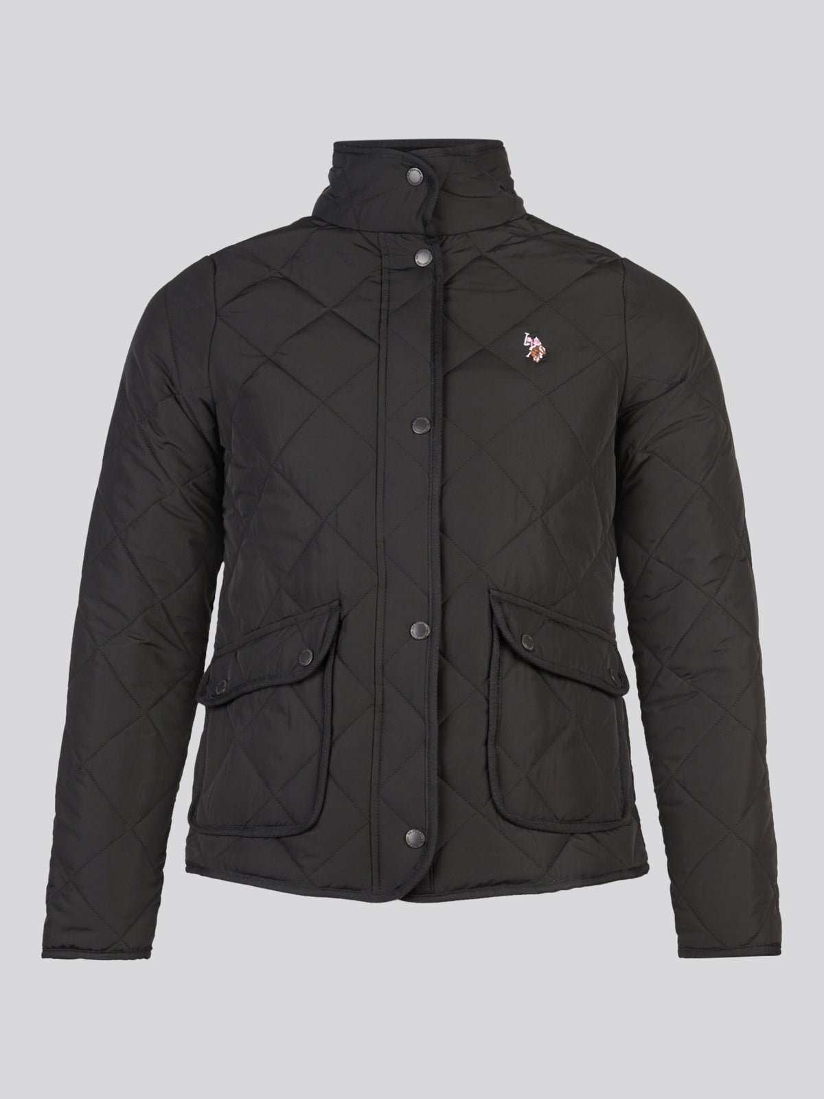 Womens Diamond Quilted Jacket Black
