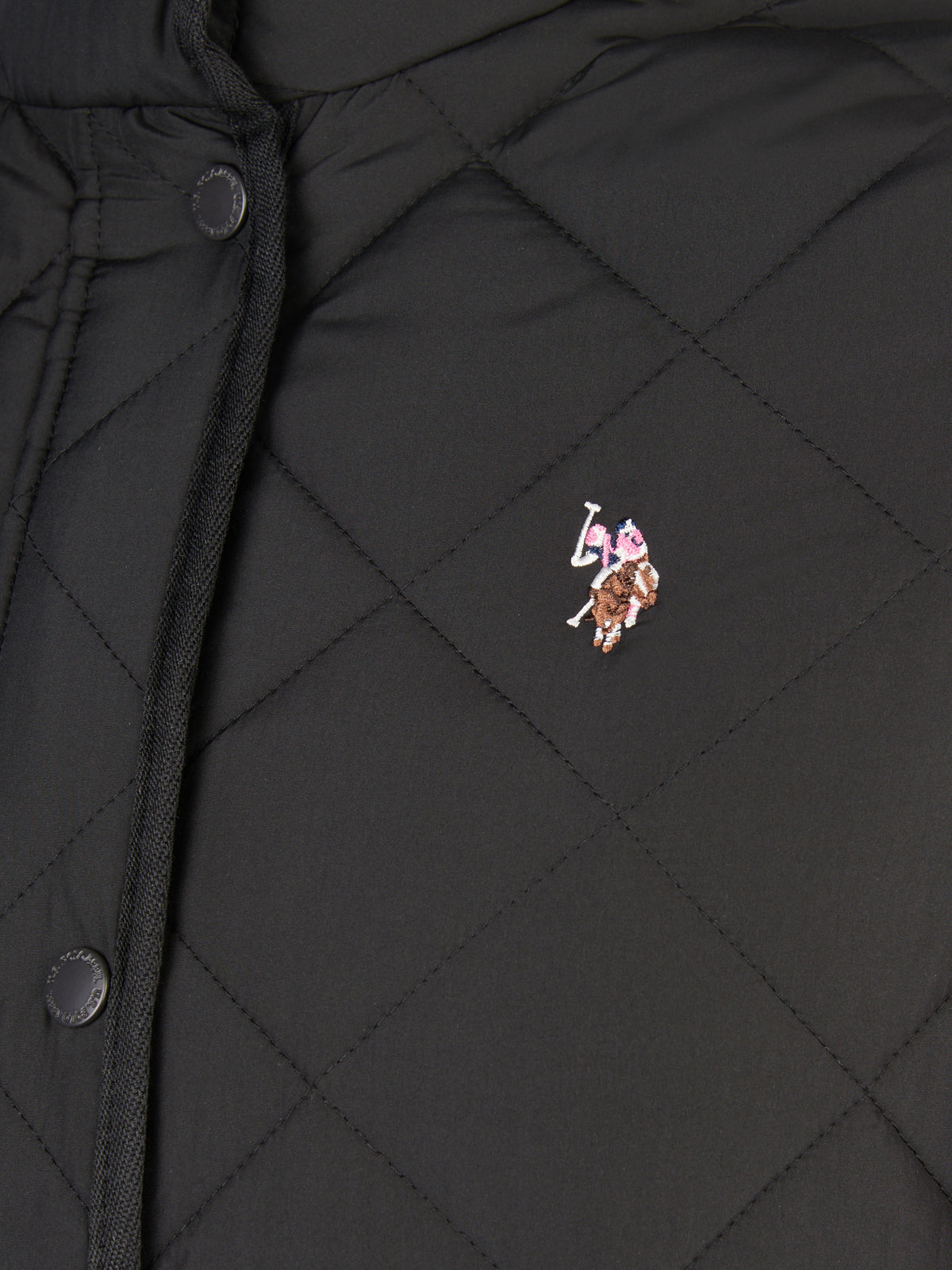 Womens Diamond Quilted Jacket Black