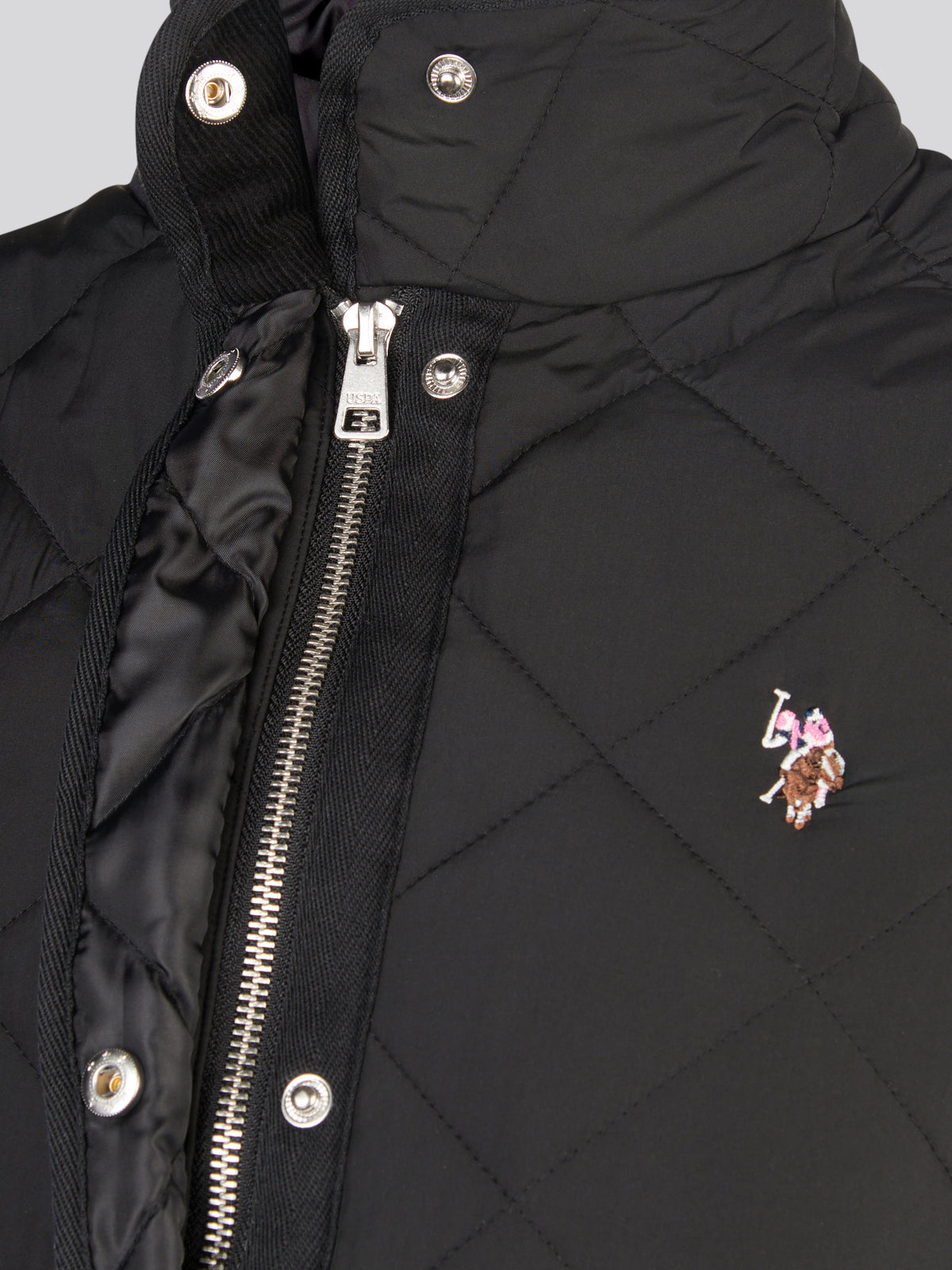 Womens Diamond Quilted Jacket Black