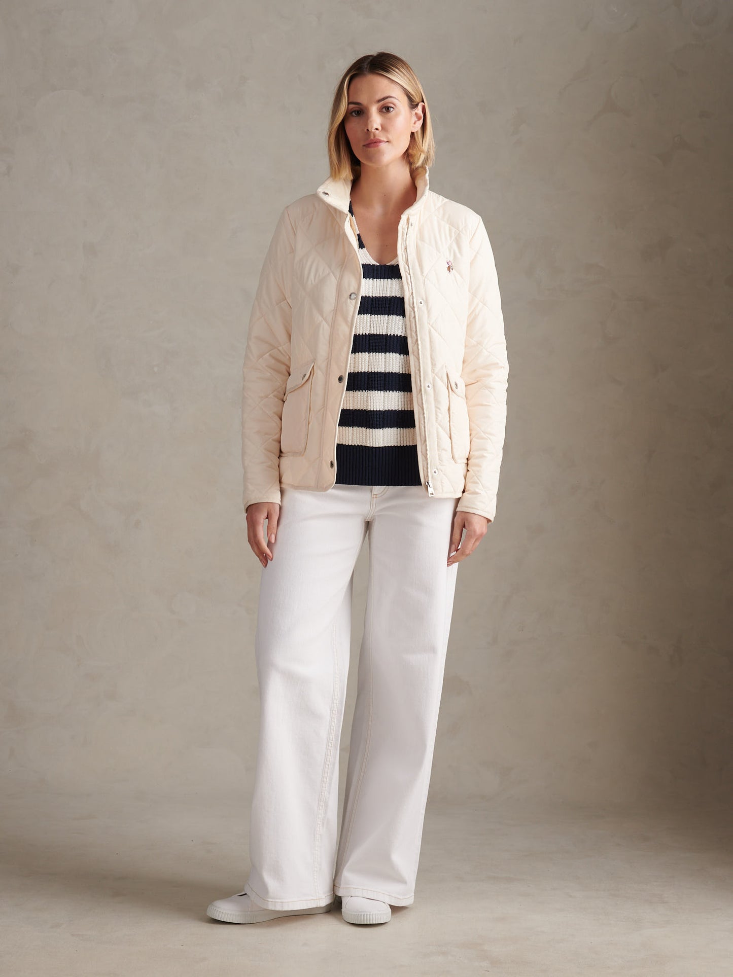 Womens Diamond Quilted Jacket Marshmallow