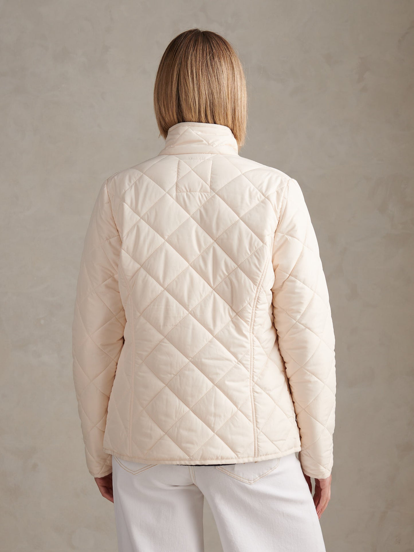 Womens Diamond Quilted Jacket Marshmallow