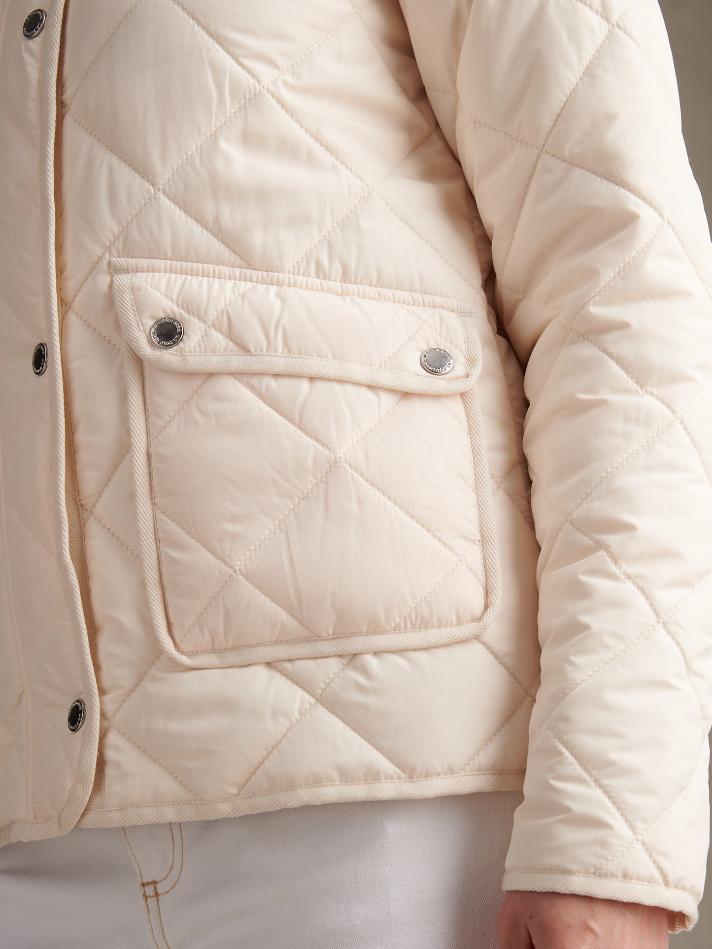 Womens Diamond Quilted Jacket Marshmallow