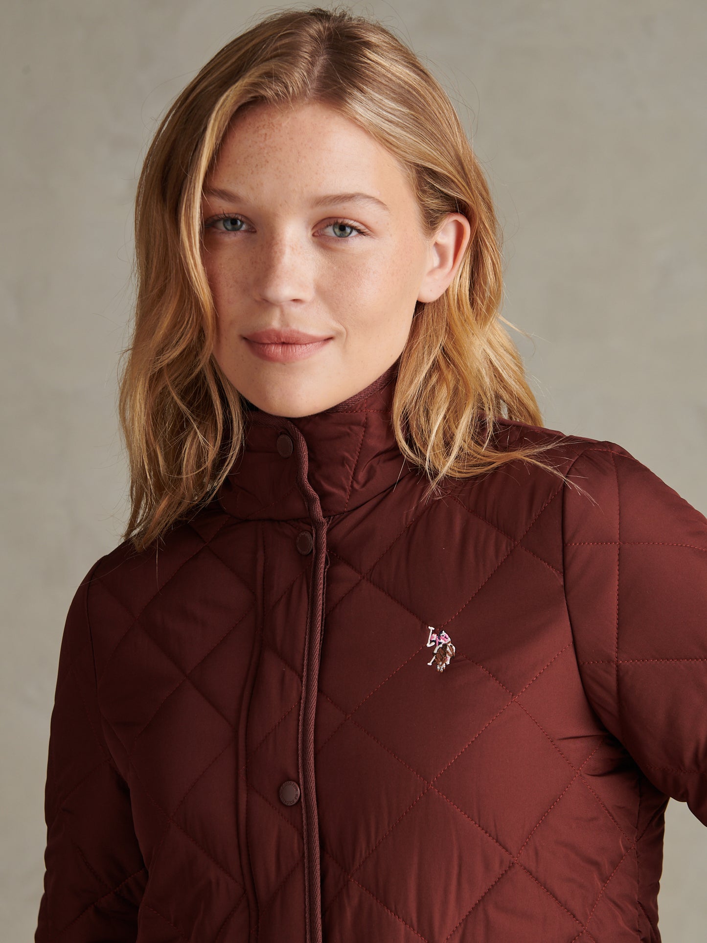 Womens Diamond Quilted Jacket Bitter Chocolate