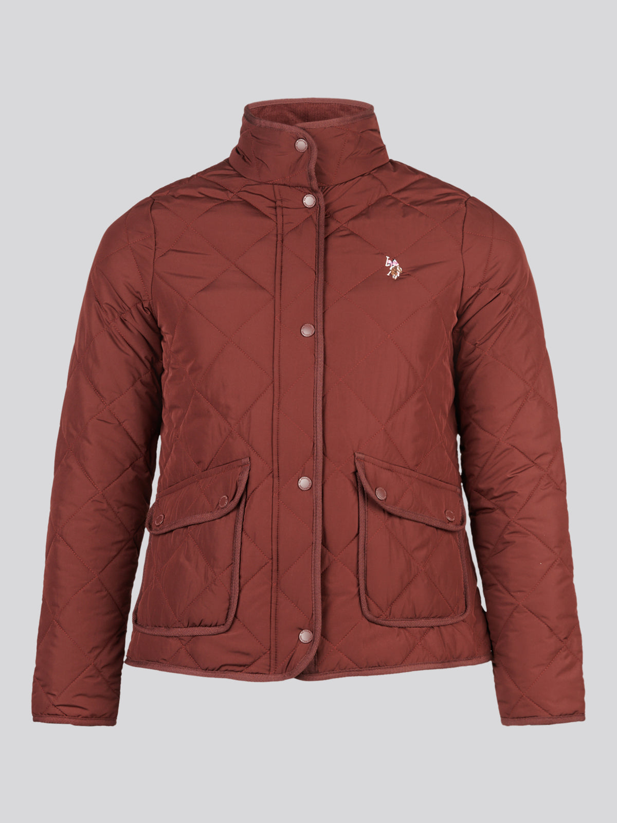 Womens Diamond Quilted Jacket Bitter Chocolate