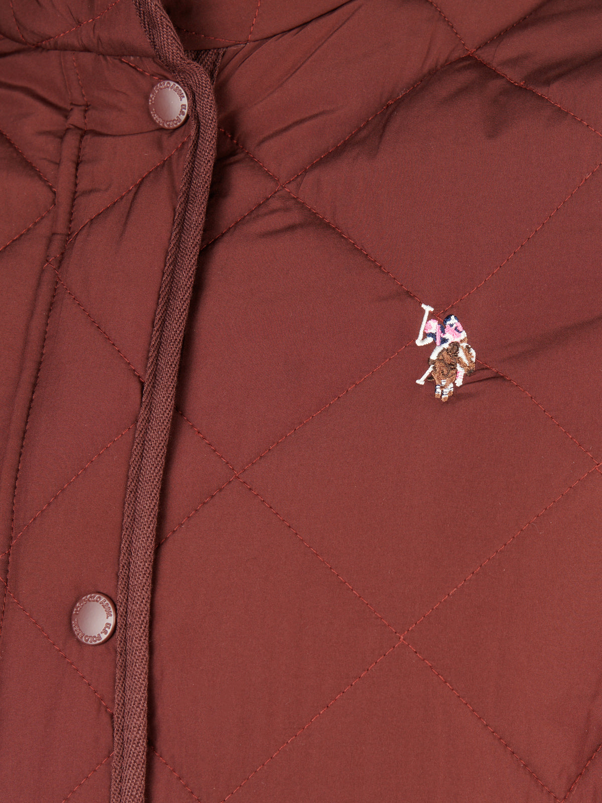 Womens Diamond Quilted Jacket Bitter Chocolate