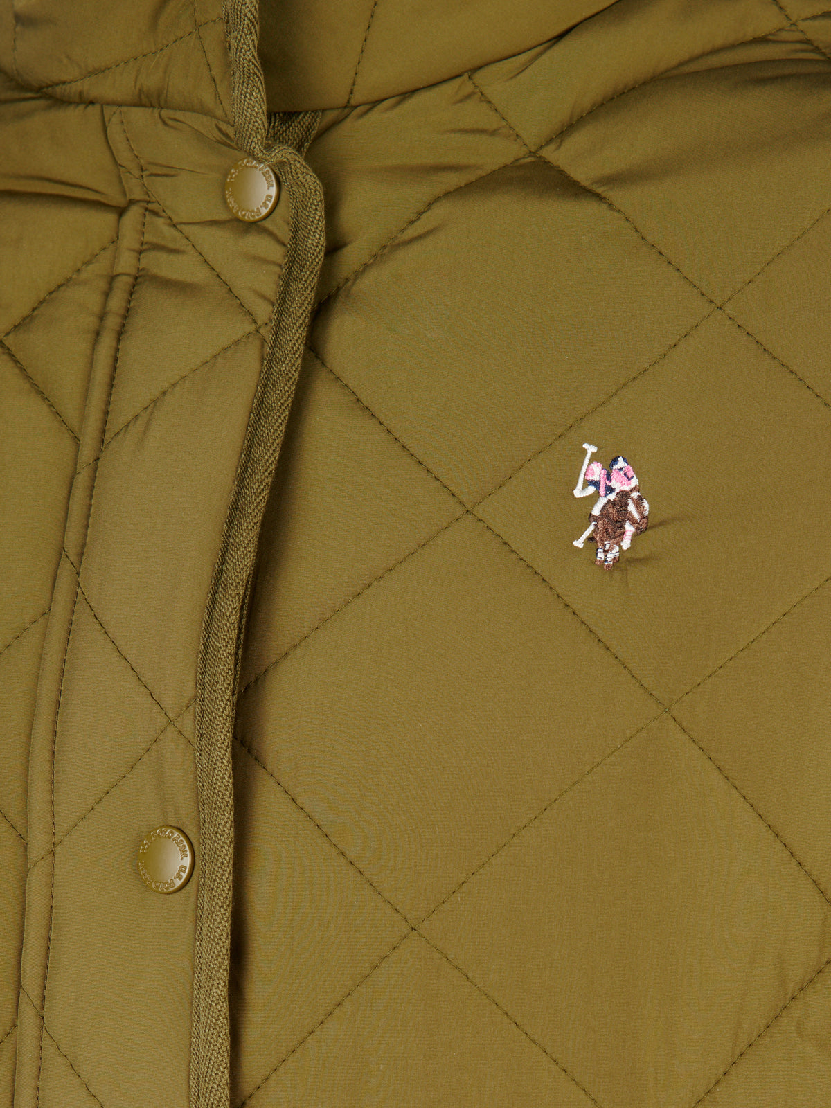 Womens Diamond Quilted Jacket Olive Branch
