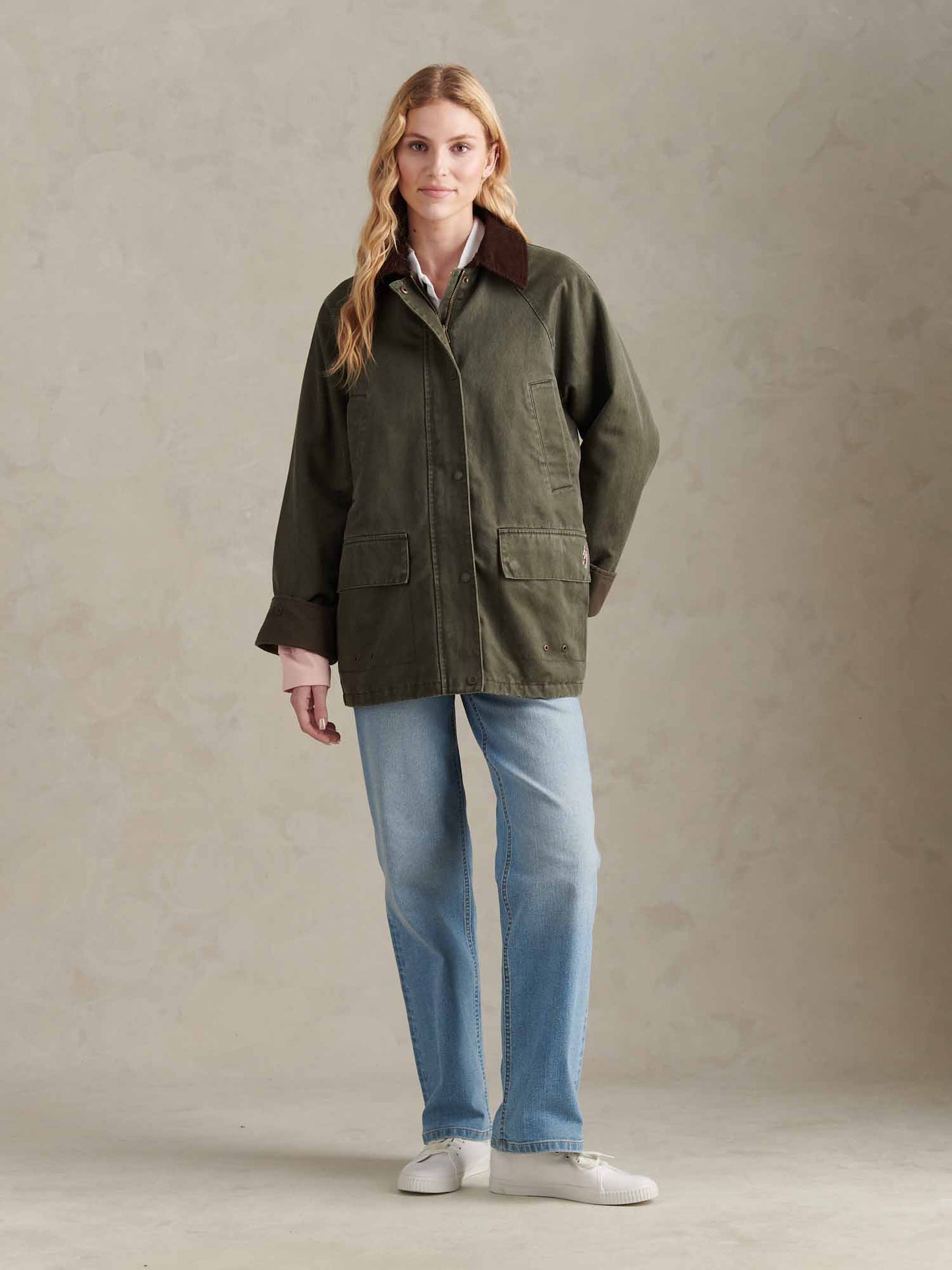 Womens Waxed Cotton Short Parka Chimera