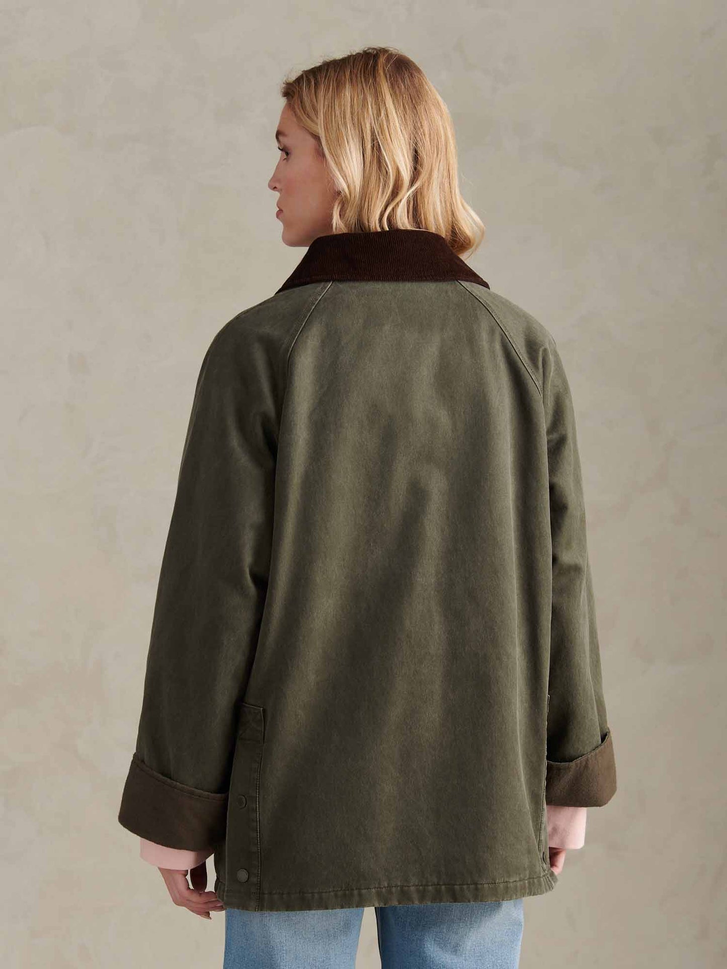 Womens Waxed Cotton Short Parka Chimera
