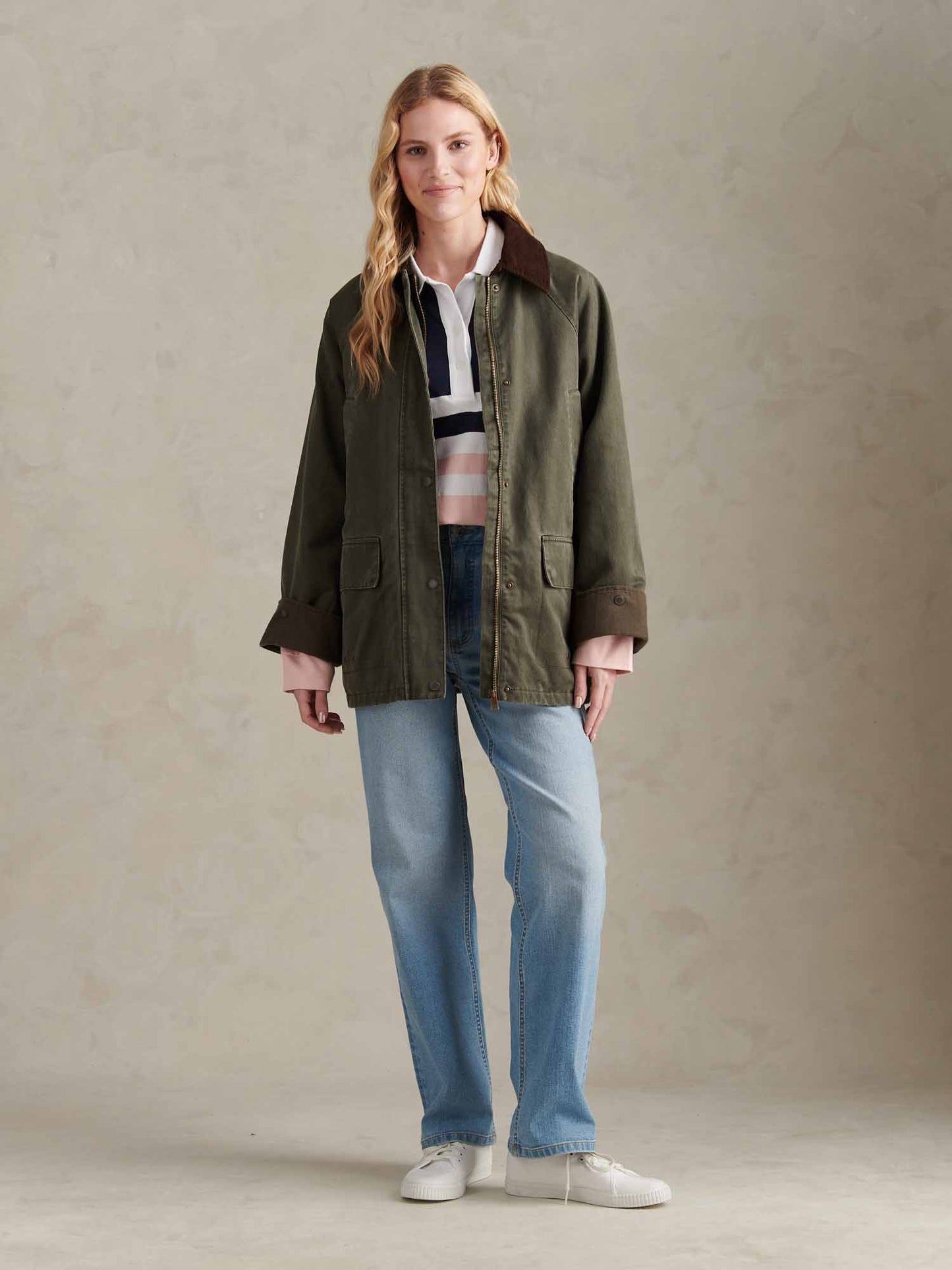 Womens Waxed Cotton Short Parka Chimera