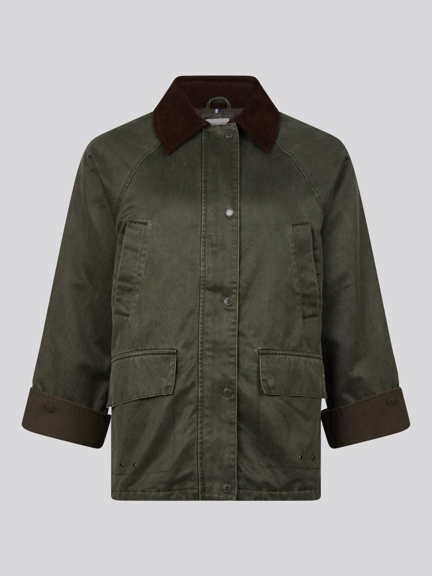 Womens Waxed Cotton Short Parka Chimera