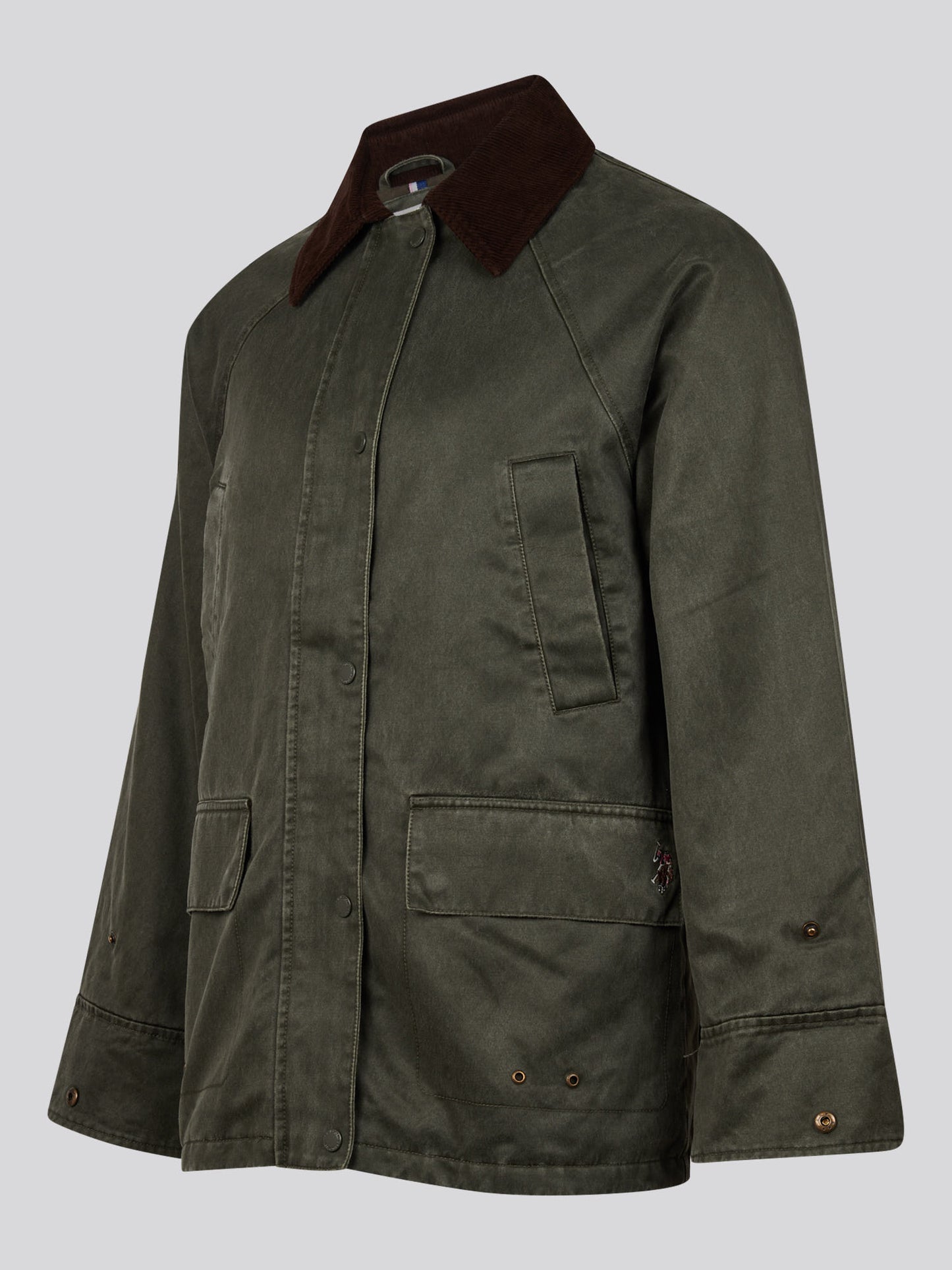 Womens Waxed Cotton Short Parka Chimera