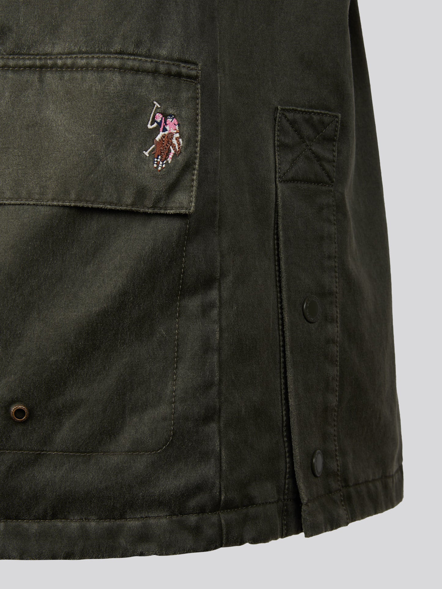 Womens Waxed Cotton Short Parka Chimera
