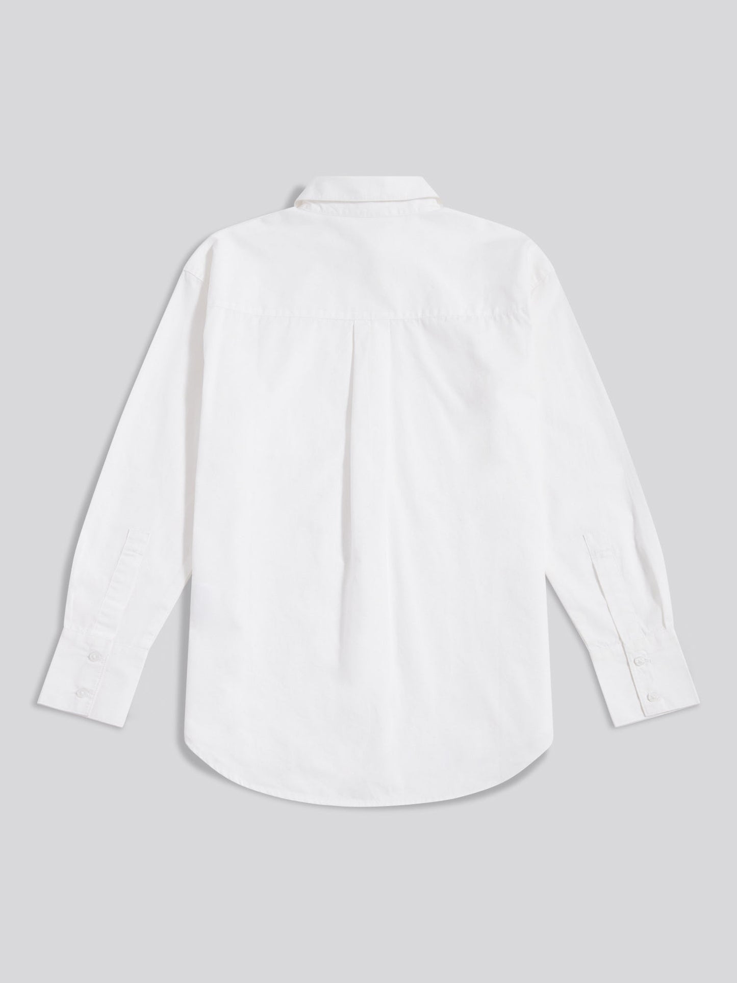 Womens Cotton Poplin Loose Fit Shirt Bright White