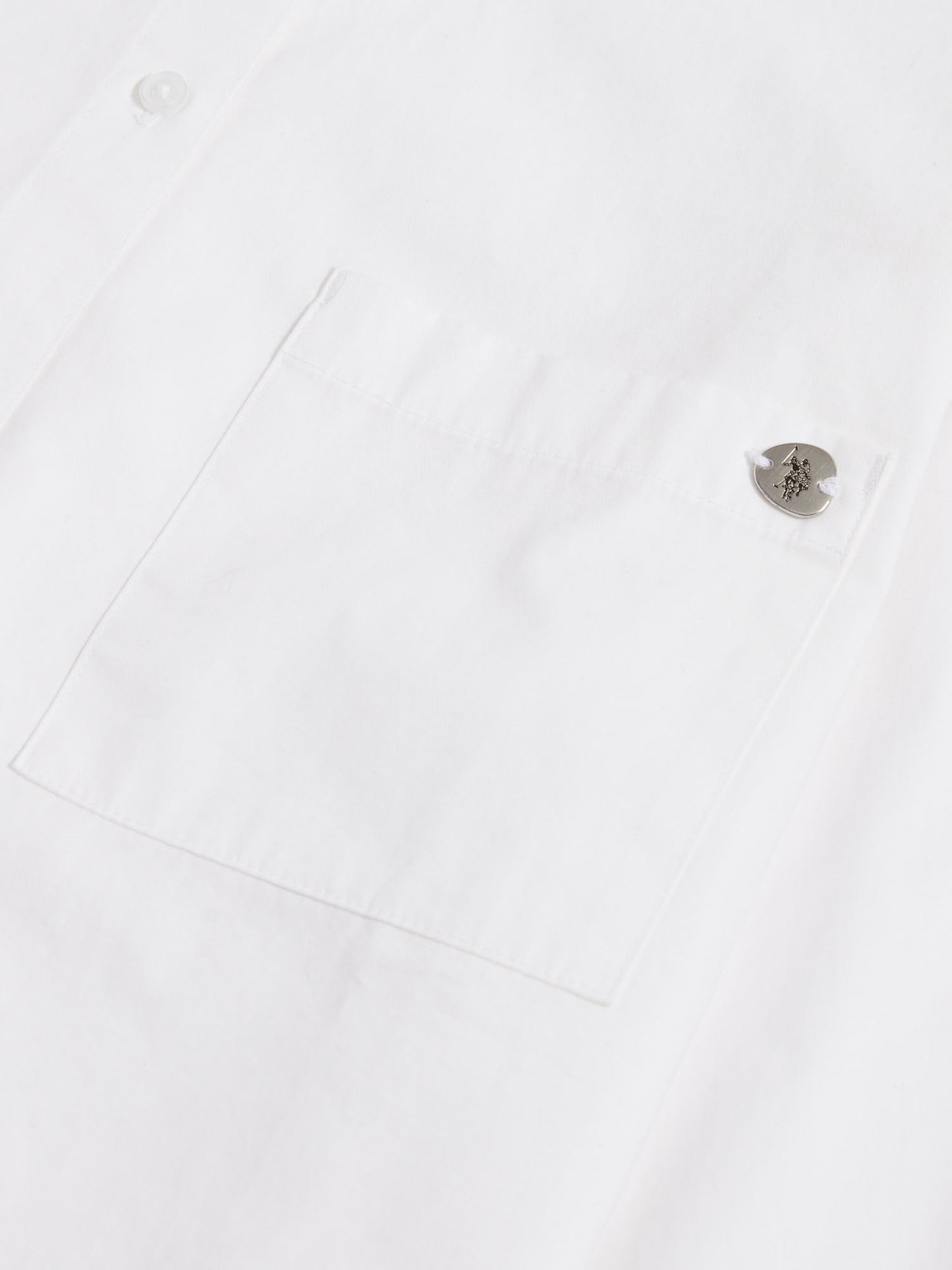 Womens Cotton Poplin Loose Fit Shirt Bright White