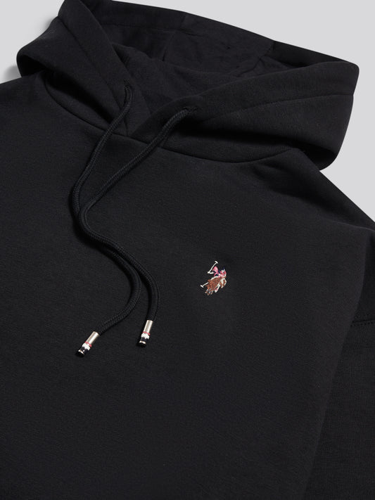 Womens Double Horsemen Hoodie Black