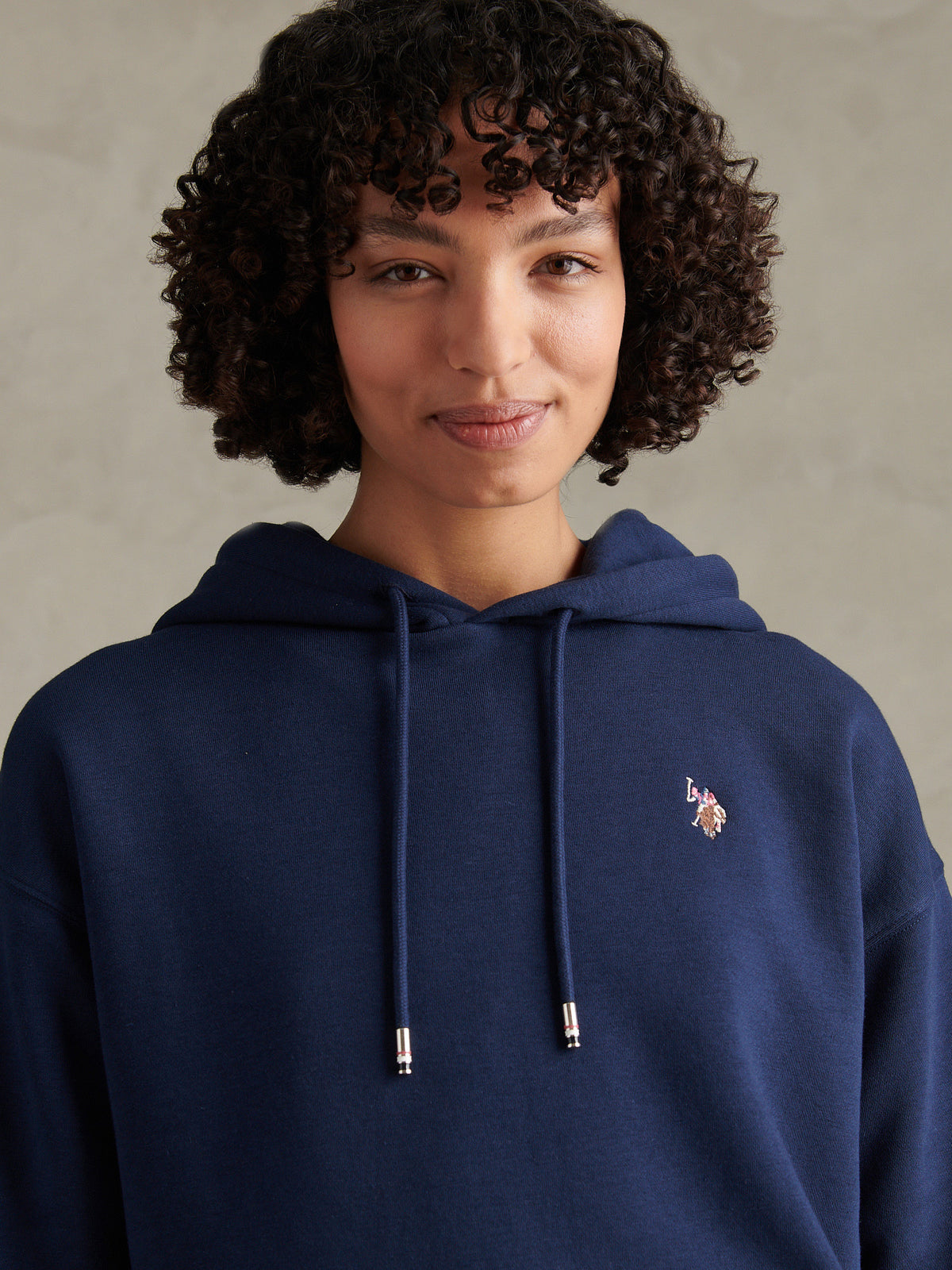 Womens Double Horsemen Hoodie Navy Iris