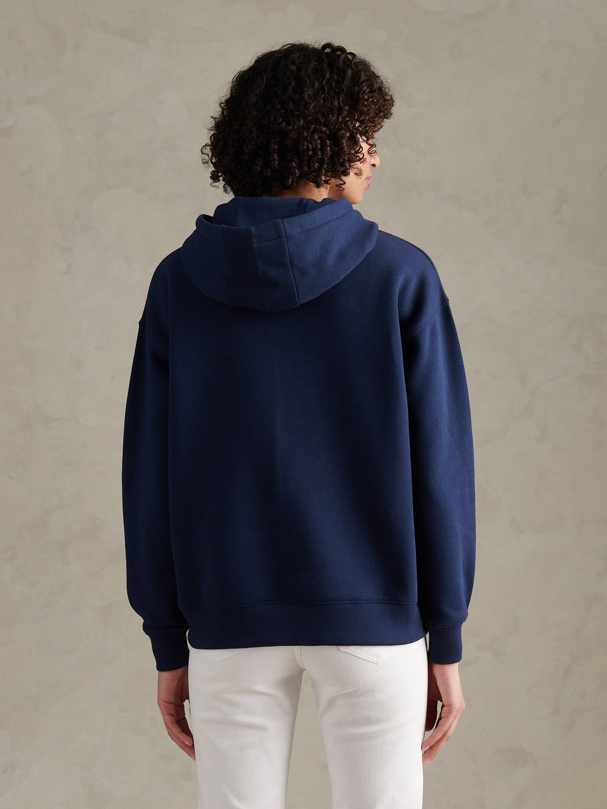 Womens Double Horsemen Hoodie Navy Iris