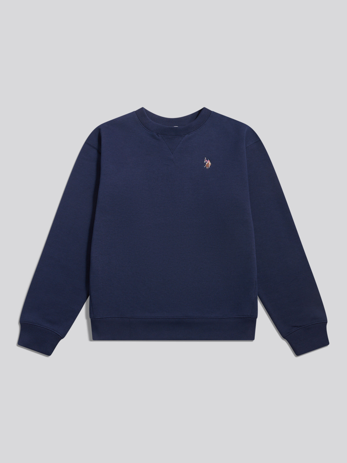 Womens Double Horsemen Crew Sweatshirt Navy Iris