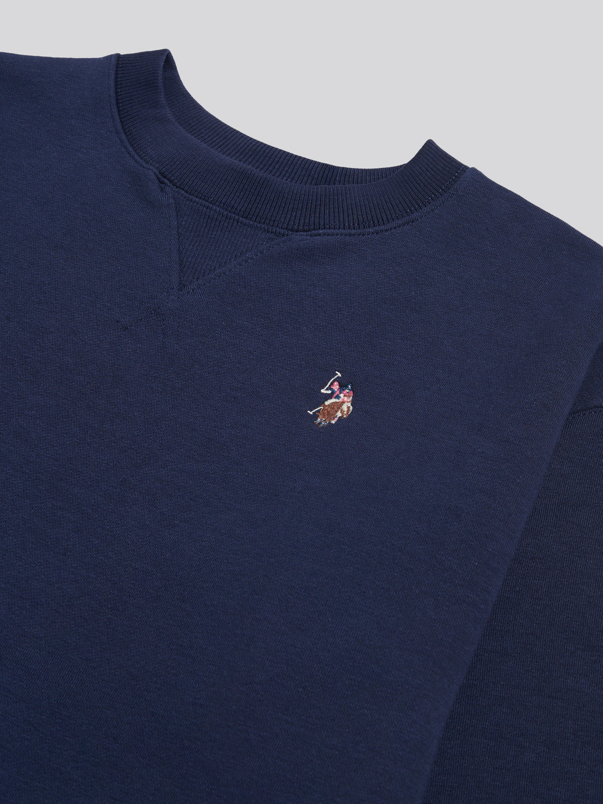Womens Double Horsemen Crew Sweatshirt Navy Iris