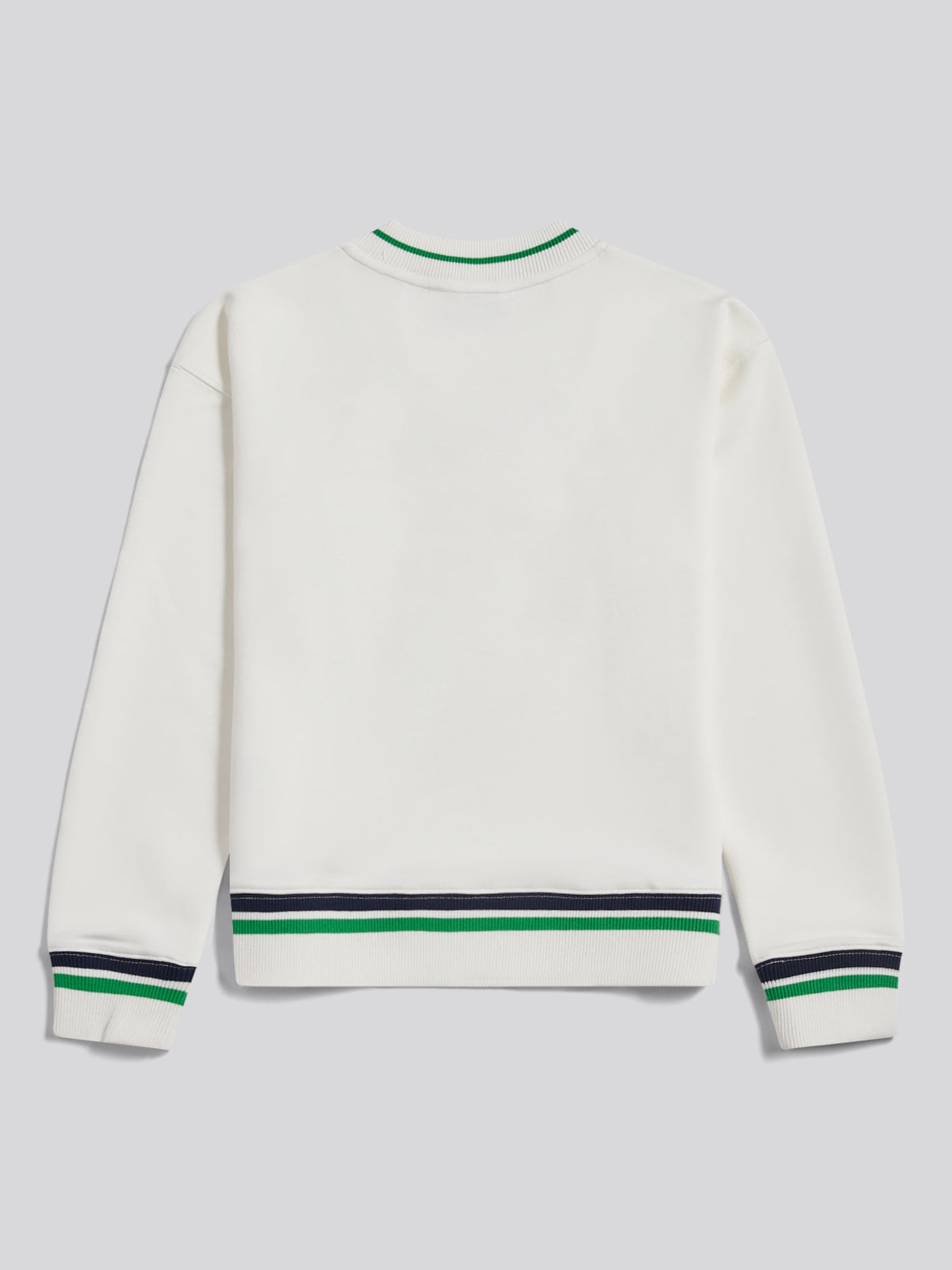 Womens Tipped V Neck Sweatshirt Marshmallow