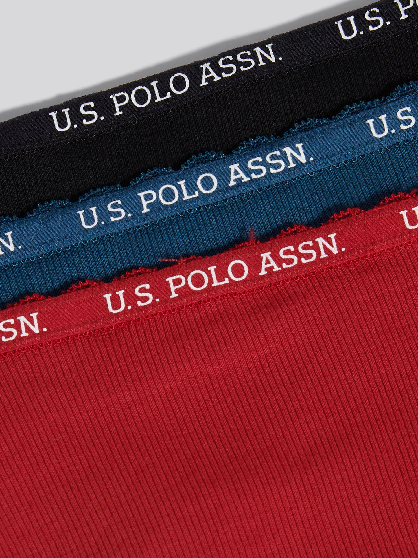 Womens 3 Pack Lace Trim Rib Bikini Brief in Majolica Blue