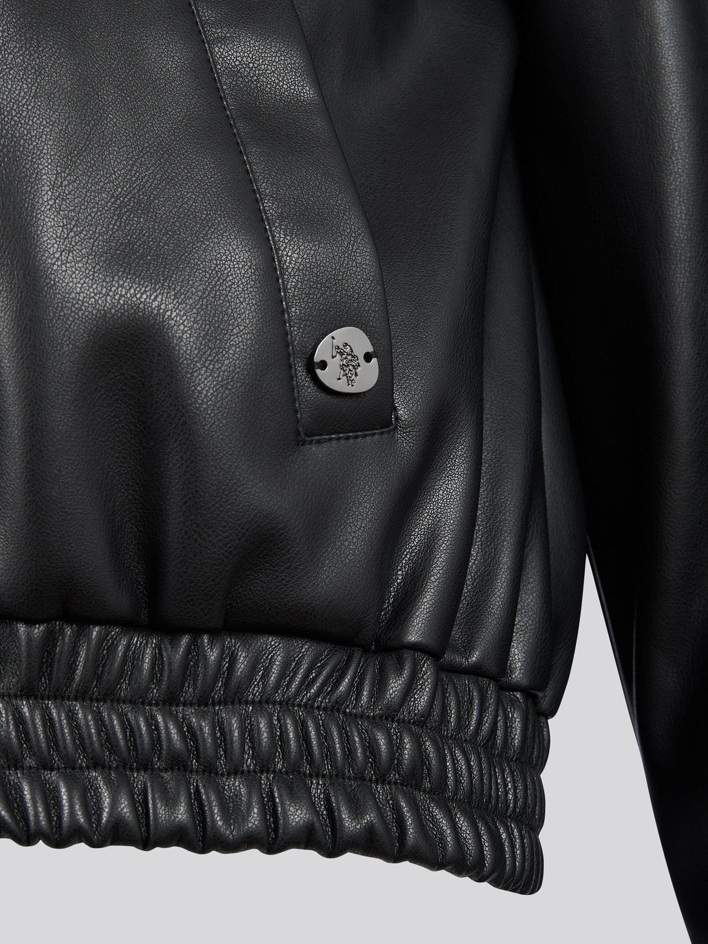 Womens Biker Bomber Jacket in Black