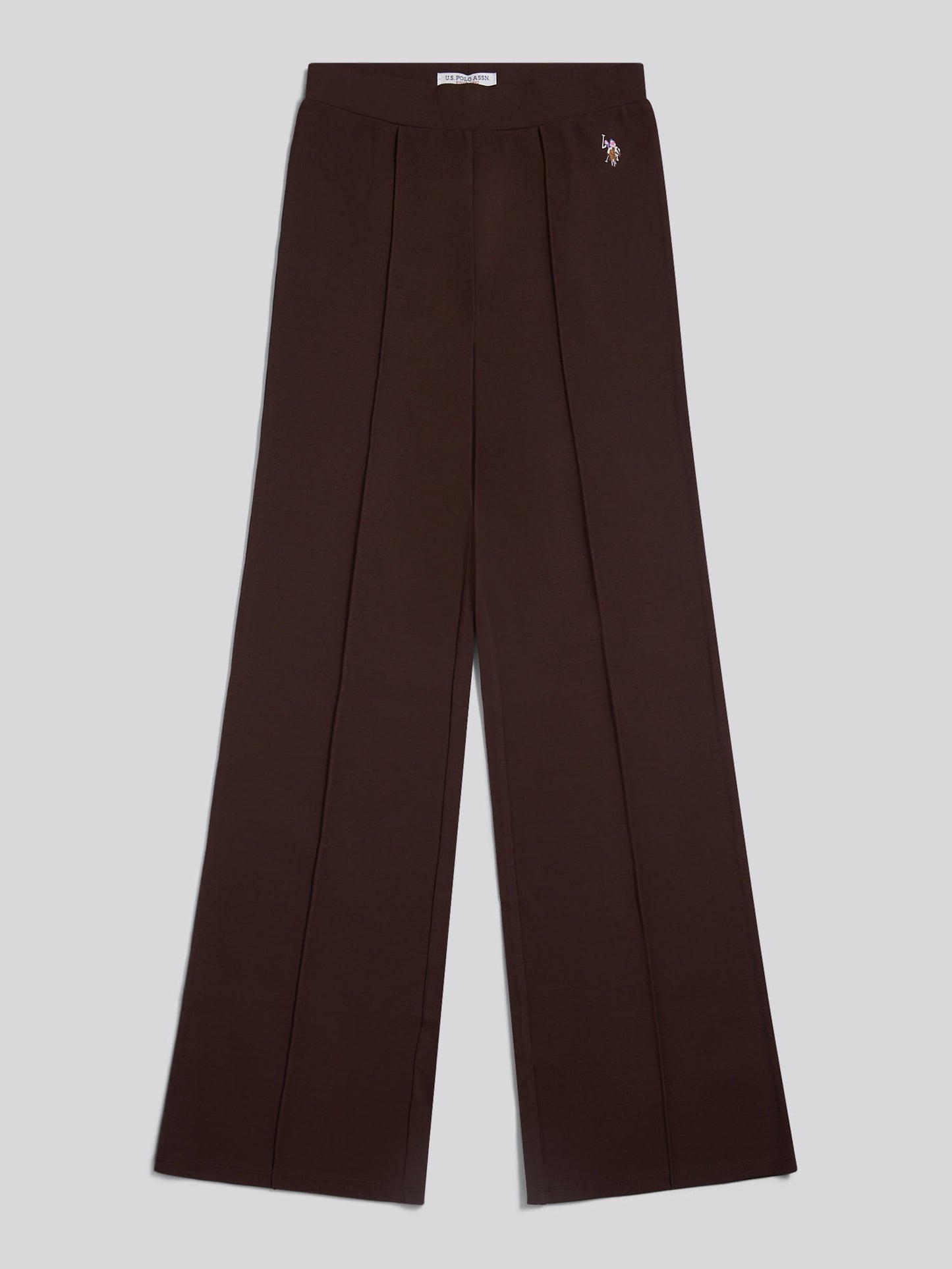 Womens Pintuck Ponte Flare Leggings Coffee Bean