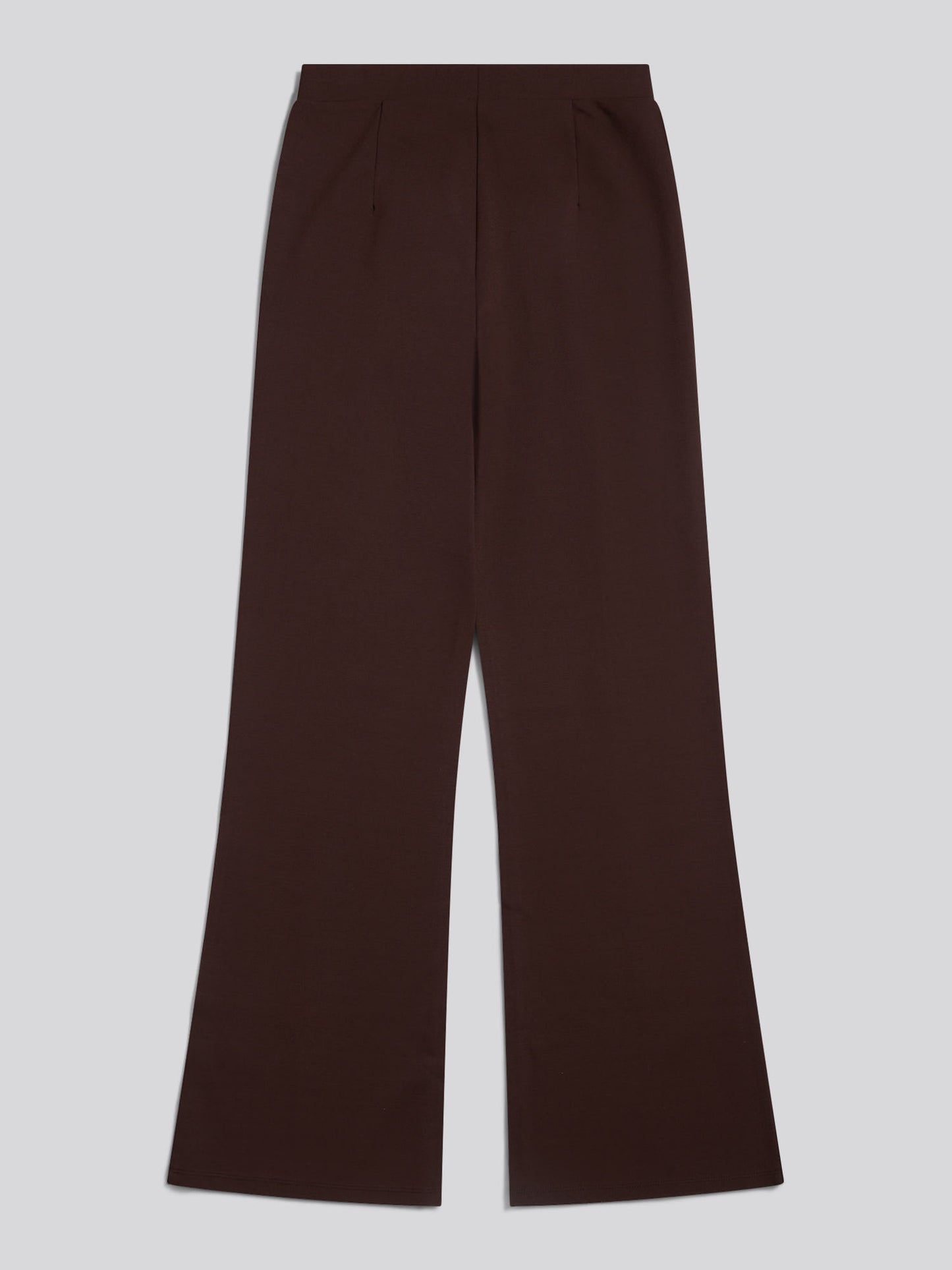 Womens Pintuck Ponte Flare Leggings Coffee Bean