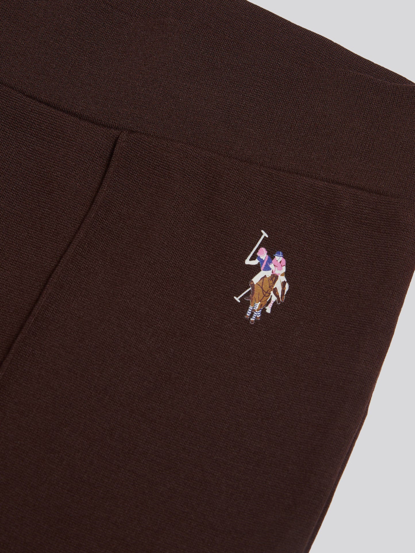 Womens Pintuck Ponte Flare Leggings Coffee Bean