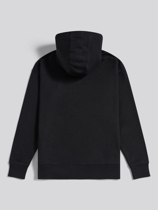 Womens Double Horsemen Logo Hoodie Black