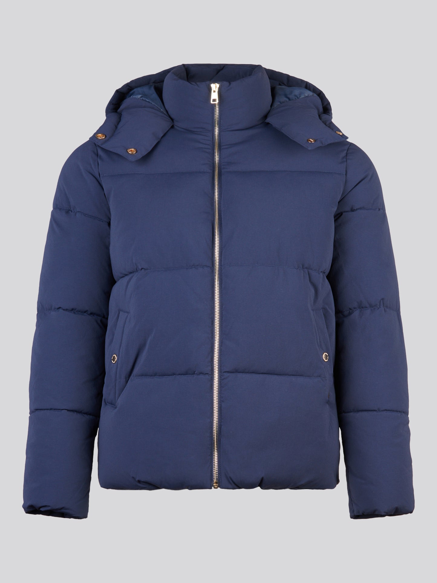 Womens Short Puffer Jacket Navy Iris