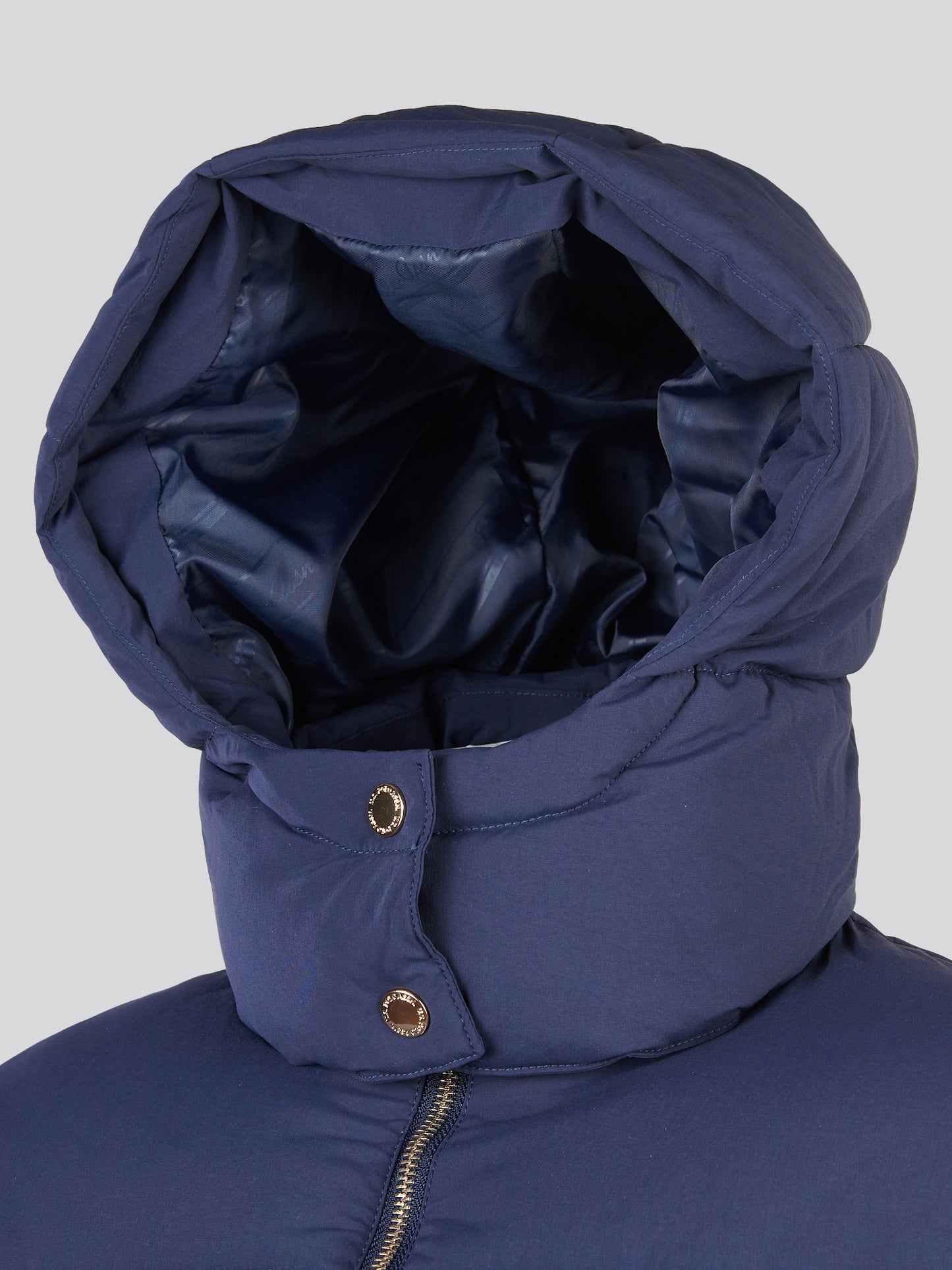 Womens Short Puffer Jacket Navy Iris
