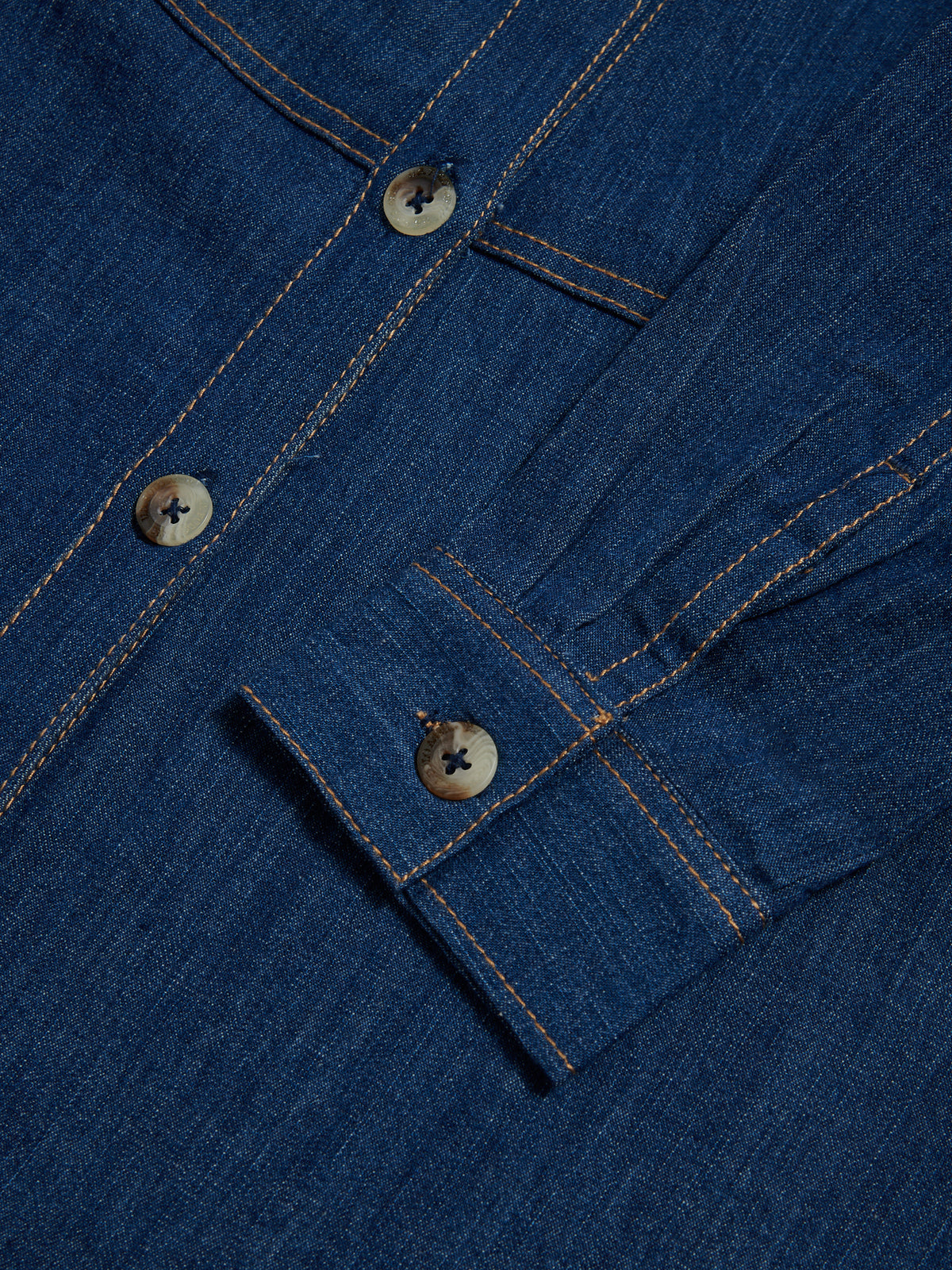 Womens Denim Midaxi Shirt Dress Mid Blue Wash