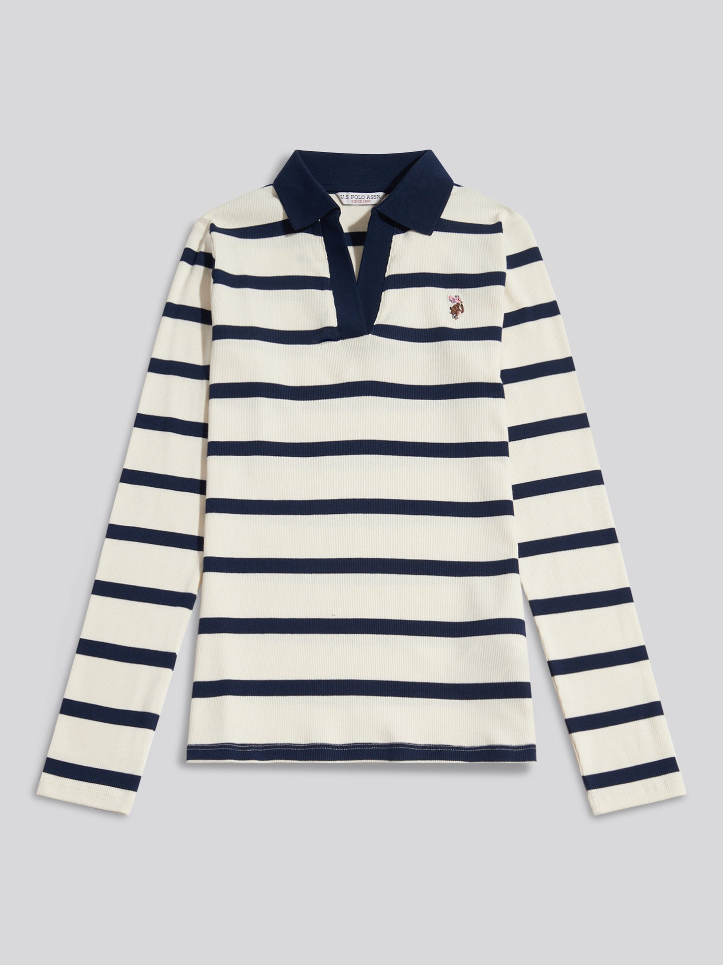 Stripe Polo Shirt Navy Iris